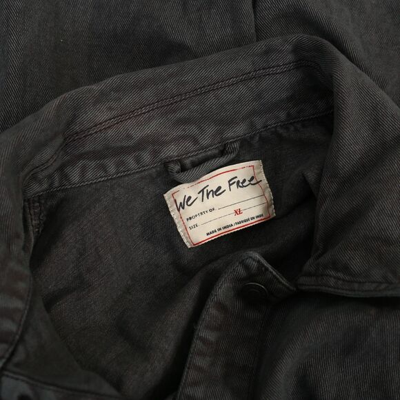 Free People We The Free Madison City Denim Jacket Top Oversized XL New 285605 - Picture 10 of 10